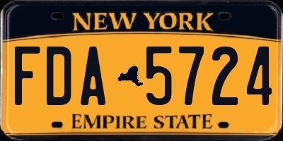 NY license plate FDA5724