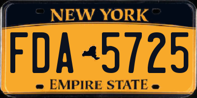 NY license plate FDA5725