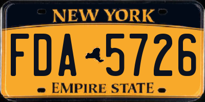 NY license plate FDA5726