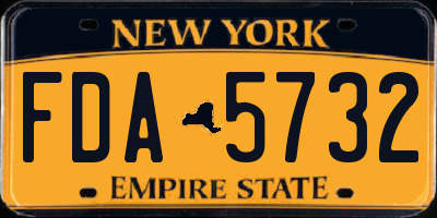 NY license plate FDA5732