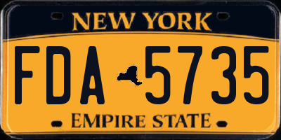 NY license plate FDA5735