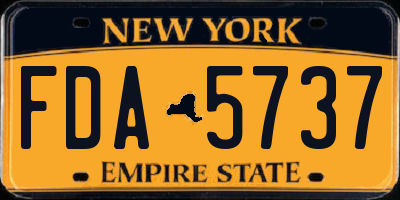 NY license plate FDA5737