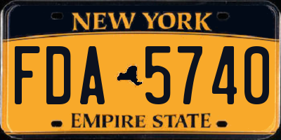 NY license plate FDA5740
