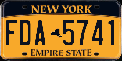 NY license plate FDA5741