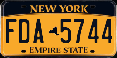 NY license plate FDA5744
