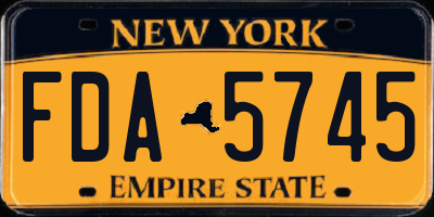 NY license plate FDA5745