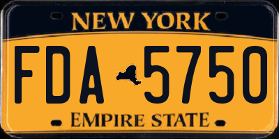 NY license plate FDA5750