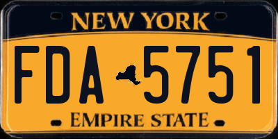 NY license plate FDA5751