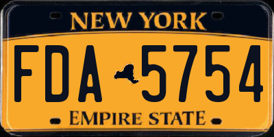 NY license plate FDA5754