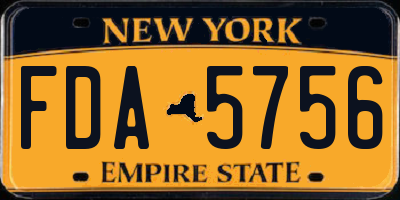 NY license plate FDA5756