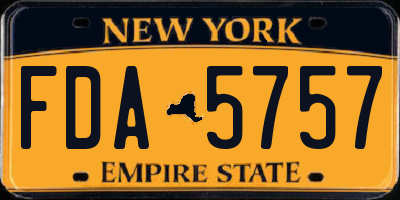 NY license plate FDA5757