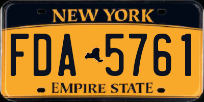 NY license plate FDA5761