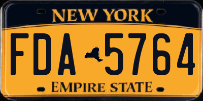 NY license plate FDA5764