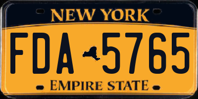 NY license plate FDA5765