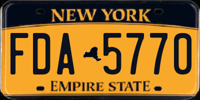 NY license plate FDA5770