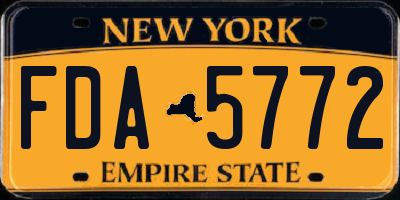 NY license plate FDA5772