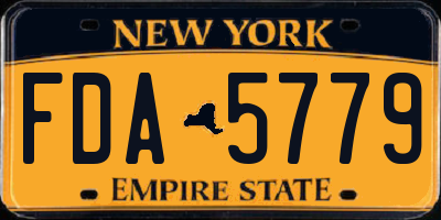 NY license plate FDA5779