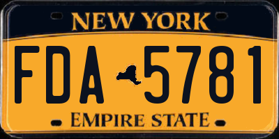 NY license plate FDA5781