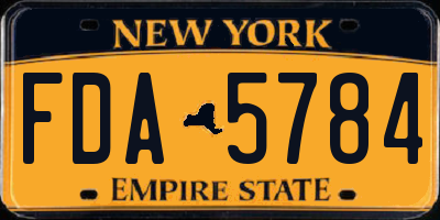 NY license plate FDA5784