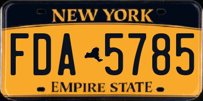 NY license plate FDA5785