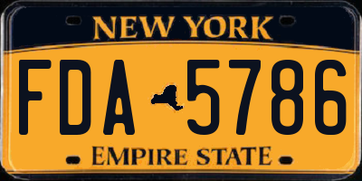 NY license plate FDA5786