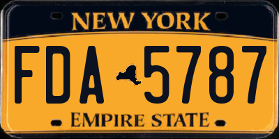 NY license plate FDA5787