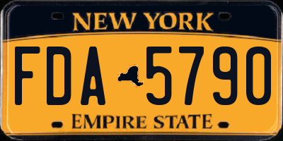 NY license plate FDA5790
