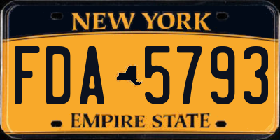 NY license plate FDA5793