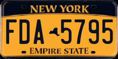 NY license plate FDA5795