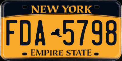NY license plate FDA5798