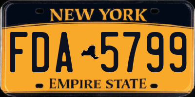 NY license plate FDA5799