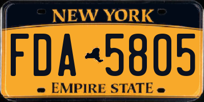 NY license plate FDA5805