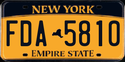 NY license plate FDA5810