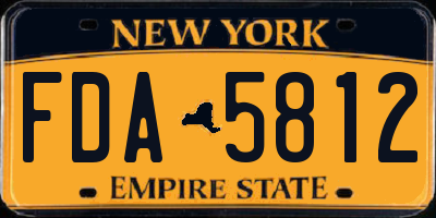 NY license plate FDA5812