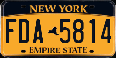 NY license plate FDA5814