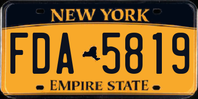 NY license plate FDA5819