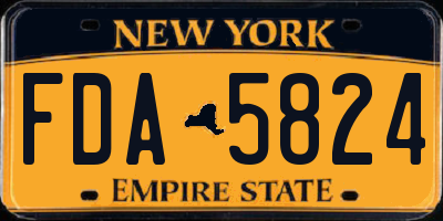 NY license plate FDA5824