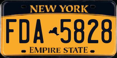 NY license plate FDA5828