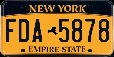 NY license plate FDA5878