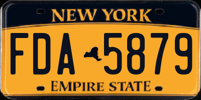 NY license plate FDA5879