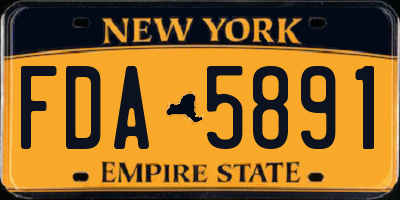 NY license plate FDA5891