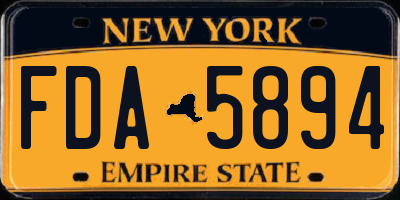 NY license plate FDA5894