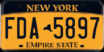 NY license plate FDA5897