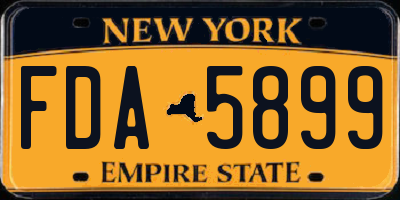 NY license plate FDA5899