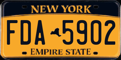 NY license plate FDA5902