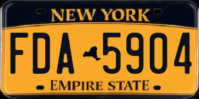 NY license plate FDA5904
