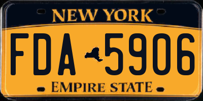 NY license plate FDA5906