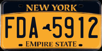NY license plate FDA5912