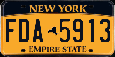 NY license plate FDA5913