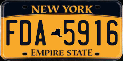 NY license plate FDA5916